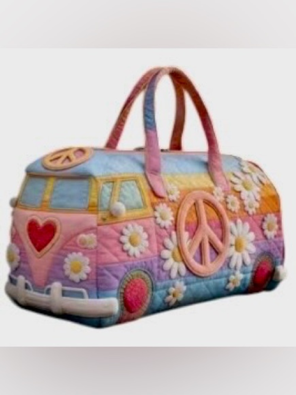 {NEW} Quilted Hippie Van Boho Weekender Bag Insulated